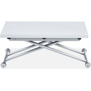 Menzzo Table basse relevable blanc laqué - Publicité