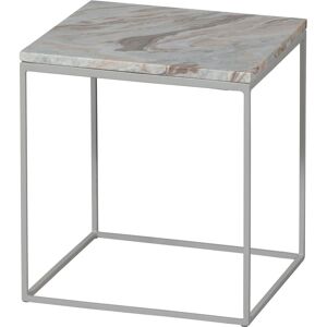 Table d'appoint en marbre brouillard Blanc 40x45x40cm