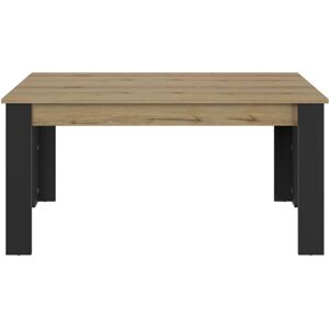 Gami Table rectangulaire 1 allonge effet bois chene marron