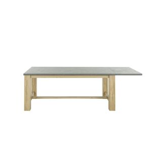 Gami Allonge table rectangulaire effet bois chene clair/beige