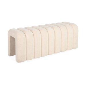 sweeek Banc, bout de lit beige contemporain tissu, design Beige 114x45x40cm