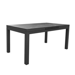 Gescova Table de jardin extensible 8/10 personnes ceramique alu noir L220/280 Noir 280x77x100cm
