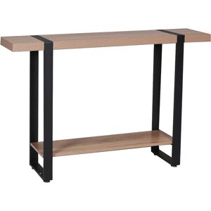 Weber industries Console stratifies, melamine, metal naturel et noir Multicolore 120x30x82cm