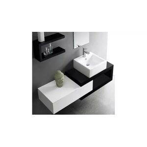 meubles moss Meuble de salle de bain simple vasque bicolore - Carmen 150cm