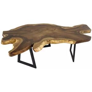 meubles moss Table basse en bois massif naturel - Suar Ø120