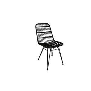 meubles moss Chaise en rotin noir Intérieur / Extérieur + coussin - Lombok