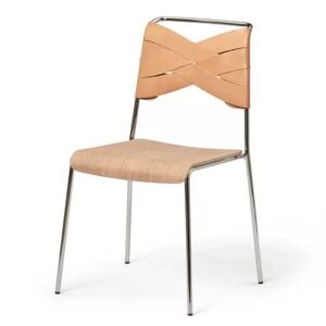 Chaise Torso chêne & cuir naturel - Design House Stockholm - Publicité