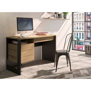 Nateo Concept Bureau 1 porte 1 tiroir FARA ? Ardoise/Chene