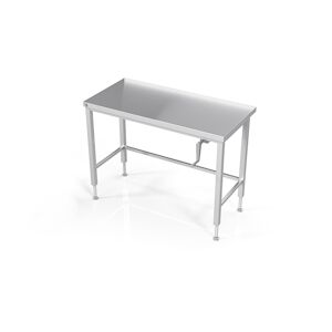 L2G Table inox centrale 90 x 160 x 70 cm L2G