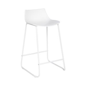 Atmosphera Tabouret de bar Blanc pieds en métal H 82 cm - Publicité