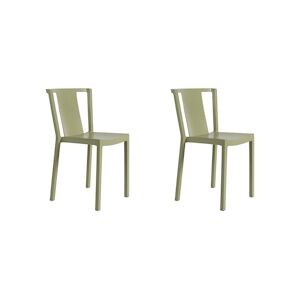 RESOL NEUTRA Chaise Intérieur, Extérieur Set 2 Vert olive