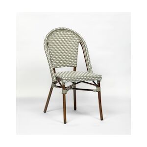 Bistromania Chaise de terrasse PARIS - Tressage Gris et Blanc