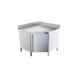 Distform meuble Inox Bas d'Angle avec Porte pour Gamme P 700 mm