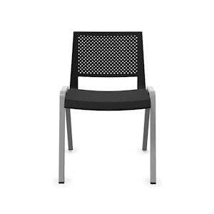 Sitek chaise visiteur 4 pieds en polypropylène noir empilable noir Keni 46 x 41 x 79