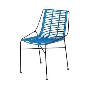 ROTIN DESIGN chaise DIEGO rotin et acier 82x61x58cm