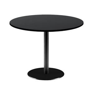 Restootab - Table Ø120cm - modèle Rome pied et noir uni
