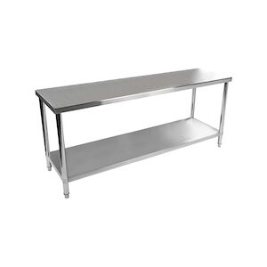 Royal Catering table de travail cuisine professionnel acier inoxydable 200 x 60 cm capacité de 195 kg