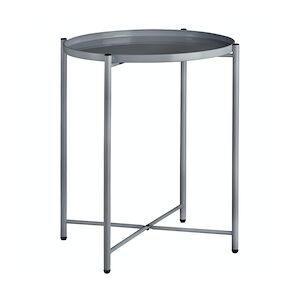 tectake Table d’appoint CHESTER 45,5x45,5x53cm - gris foncé -404186