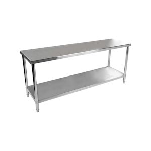 Royal Catering table de travail cuisine professionnelle acier inoxydable 200 x 60 cm 14_0003689 Helloshop26