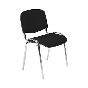 Sigma Chaise empilable, ISO, métal/tissu, 41 x 54 x 80 cm, noir