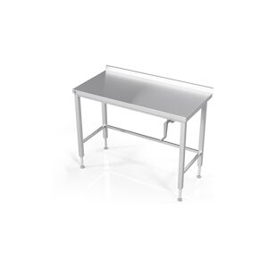 L2G Table inox adossée 90 x 70 x 70 cm L2G