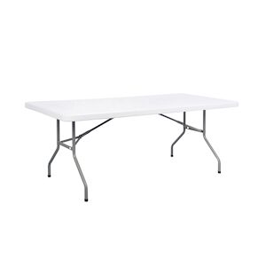Table rectangulaire pliante - 200x90x74 cm - blanche - FURNITRADE