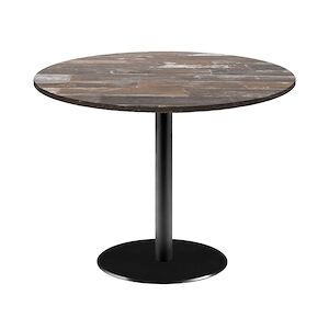 Restootab - Table Ø120cm - modèle Rome bois de grange