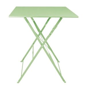 Bolero Square Pavement Style table pliante en acier vert clair 600 mm - Publicité