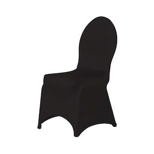 LTITEX Housse de chaise de banquet stretch noire