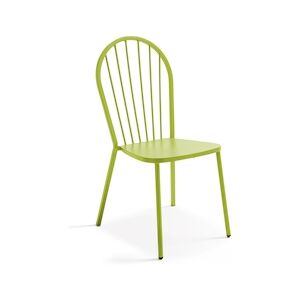 Oviala Business Chaise bistrot en métal vert