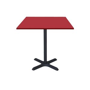 Restootab - Table 70x70cm - modèle Dina rouge uni