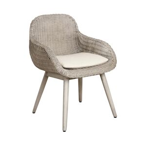 AUBRY GASPARD fauteuil en rotin gris et bois