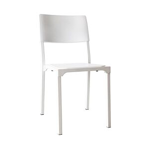 INOLOISIRS Chaise de terrasse Koursi aluminium et polypropylène blanc - Lot de 24 unités