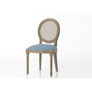 Chaise bleu foncé en acajou Médaillon -  Rectangle Bois Amadeus 50x56 cm - Publicité