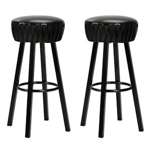 HELLOSHOP26 tabourets de bar design chaise siège similicuir noir 1202106 x2 - Publicité
