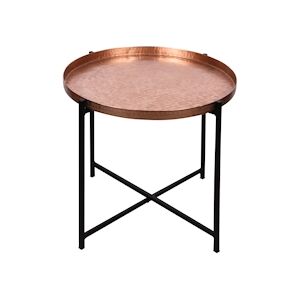 TABLE PASSION Table d'appoint 55 cm Grand modèle Cuivre - Rond Métal Table Passion