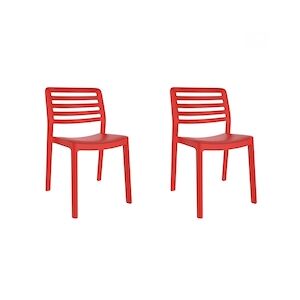 Resol GARBAR WIND Chaise Intérieur, Extérieur Set 2 Rouge