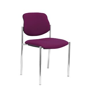 Piqueras y Crespo Chaise d'aisance Villalgordo 4 pieds avec structure chromee et tissu BALI, coloris violet