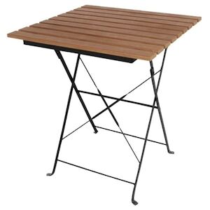 Bolero table de terrasse carrée pliante imitation bois 60cm - Publicité