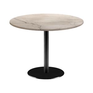 Restootab - Table Ø120cm - modèle Rome marbré lune blanche