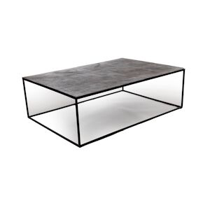 AMADEUS Table basse aluminium noir - Rectangle Fonte Aluminium Amadeus 145x100 cm