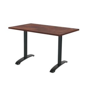 Restootab - Table 120x70cm - modèle Bazila rouille roc