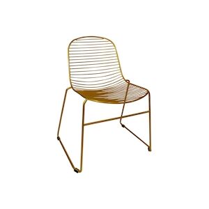 NOW'S HOME - Lot De 2 Chaises En Metal Dore Empilables Montauk