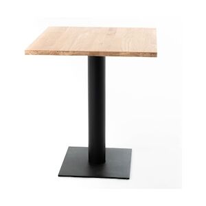 AMADEUS Table à manger carrée 65cm et bois - Marron Carré Métal Amadeus 65x65 cm