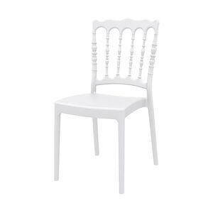 Chaise empilable gamme 'Napoleon' blanche 46 x 55 x 92cm Furnitrade