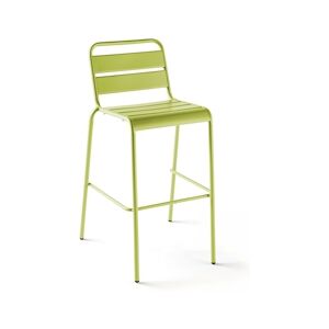 Oviala Business Chaise haute en métal vert