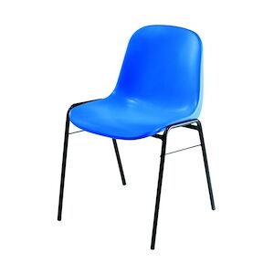 Nowy Styl Chaise visiteur Coque chrome et bleu