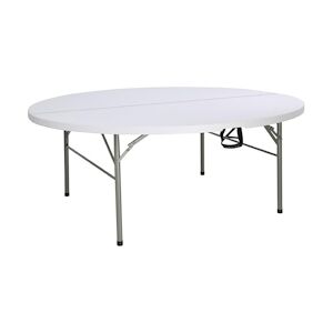 Bolero table ronde pliante blanche 183cm
