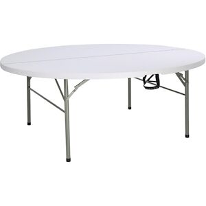 Bolero table ronde pliante blanche 183cm