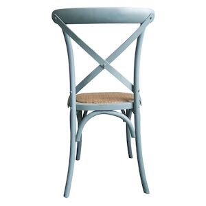 Bolero Chaise en bois avec dossier croisé bleu - 2 pièces - Publicité